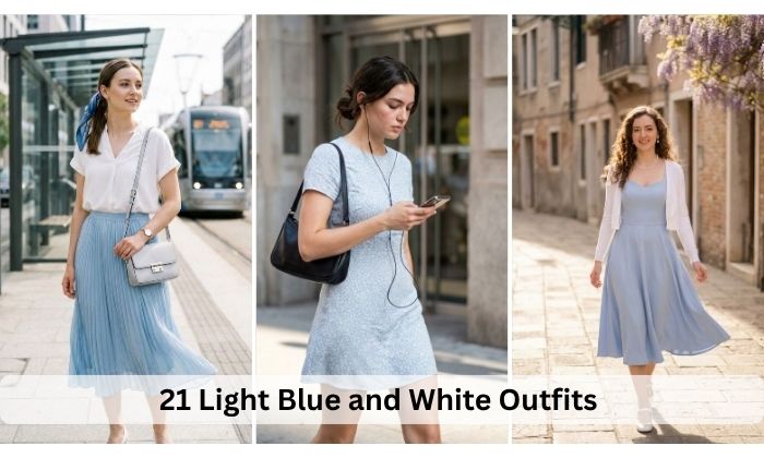 21 Light Blue and White Outfits