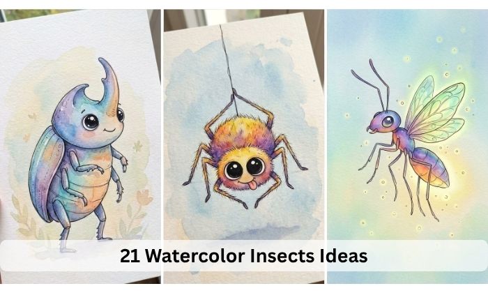 21 Watercolor Insects Ideas