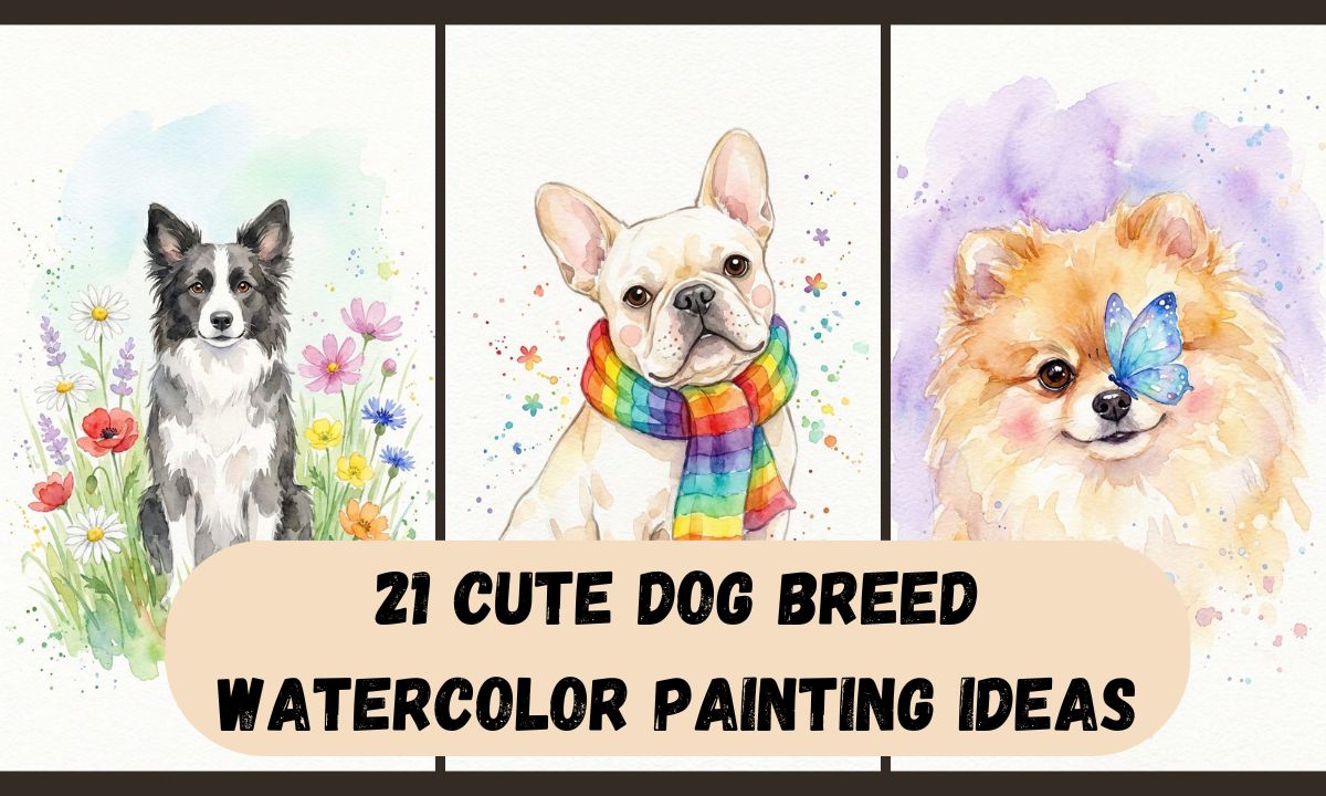 21 Cute Dog Breed Watercolor Painting Ideas